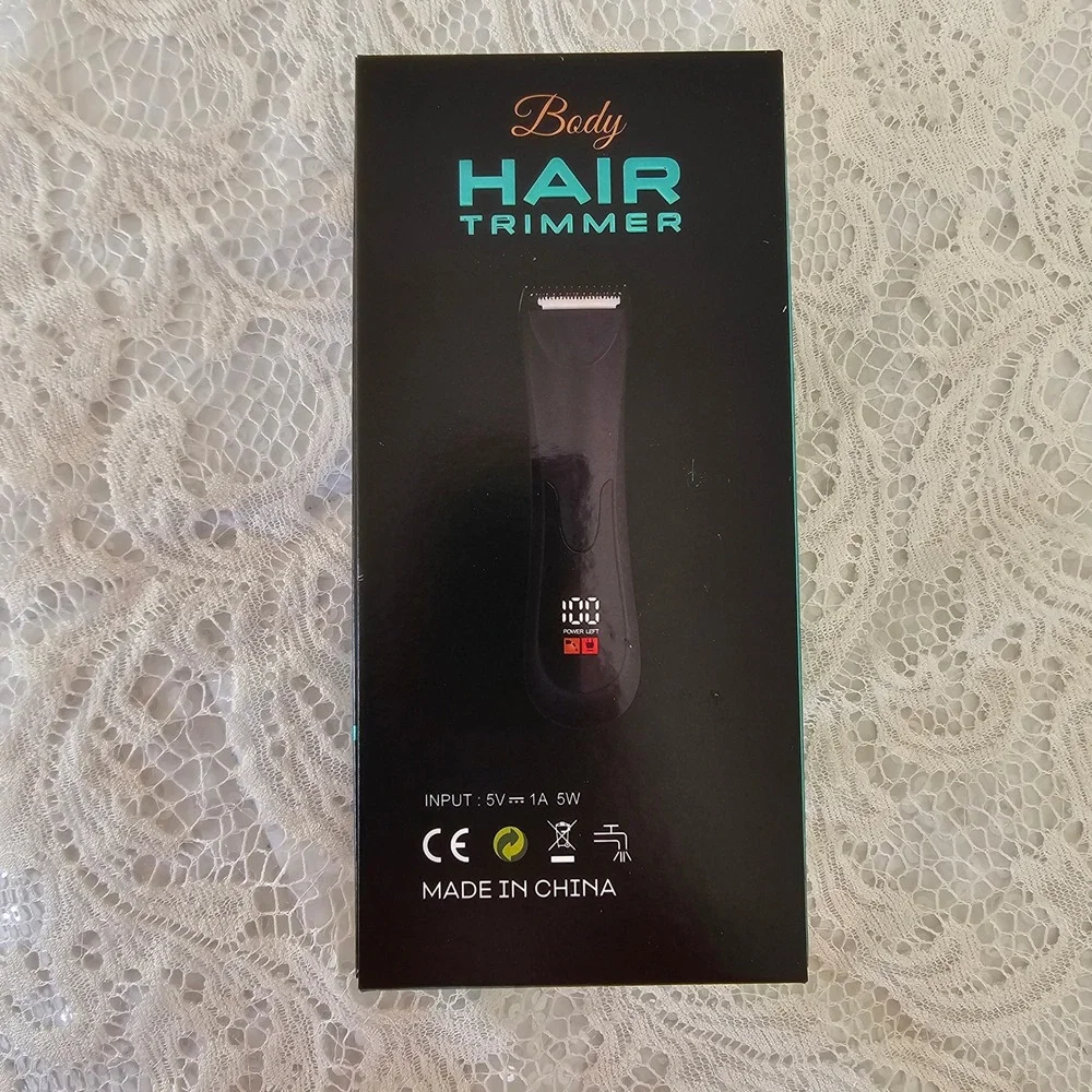 Body Hair Trimmer USB Rechargeable Wet Dry IPX5 Waterproof‎ Digital Display